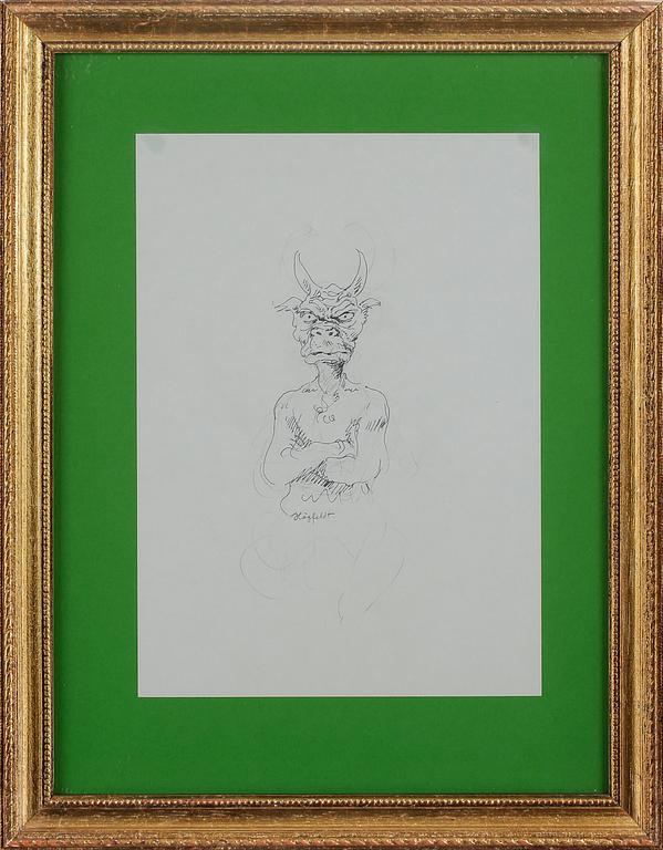 ROBERT HÖGFELDT, blandtekniker, 2 st, signerade.