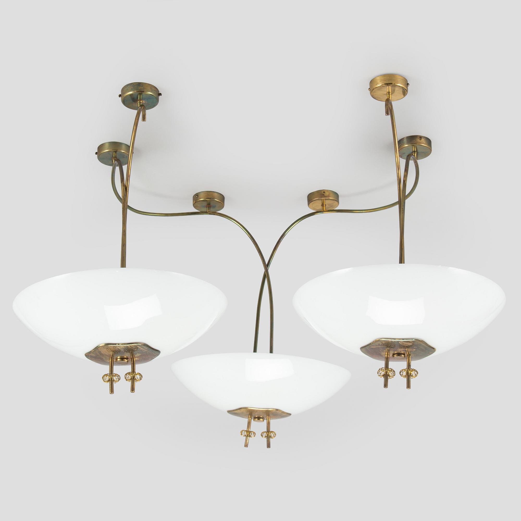 Paavo Tynell, Chandelier, for Taito. Made to order 1950.