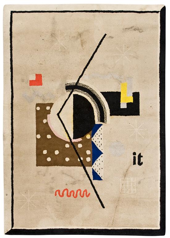 MATTA. Tuftad. 244 x 173 cm. Signerad it (tillverkad efter Ingegerd Torhamns design).