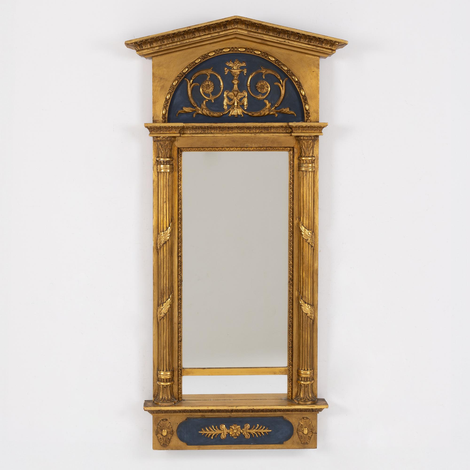 Mirror, Johan Martin Berg (mirror manufacturer in Gothenburg 1803- ca 1837), Empire.