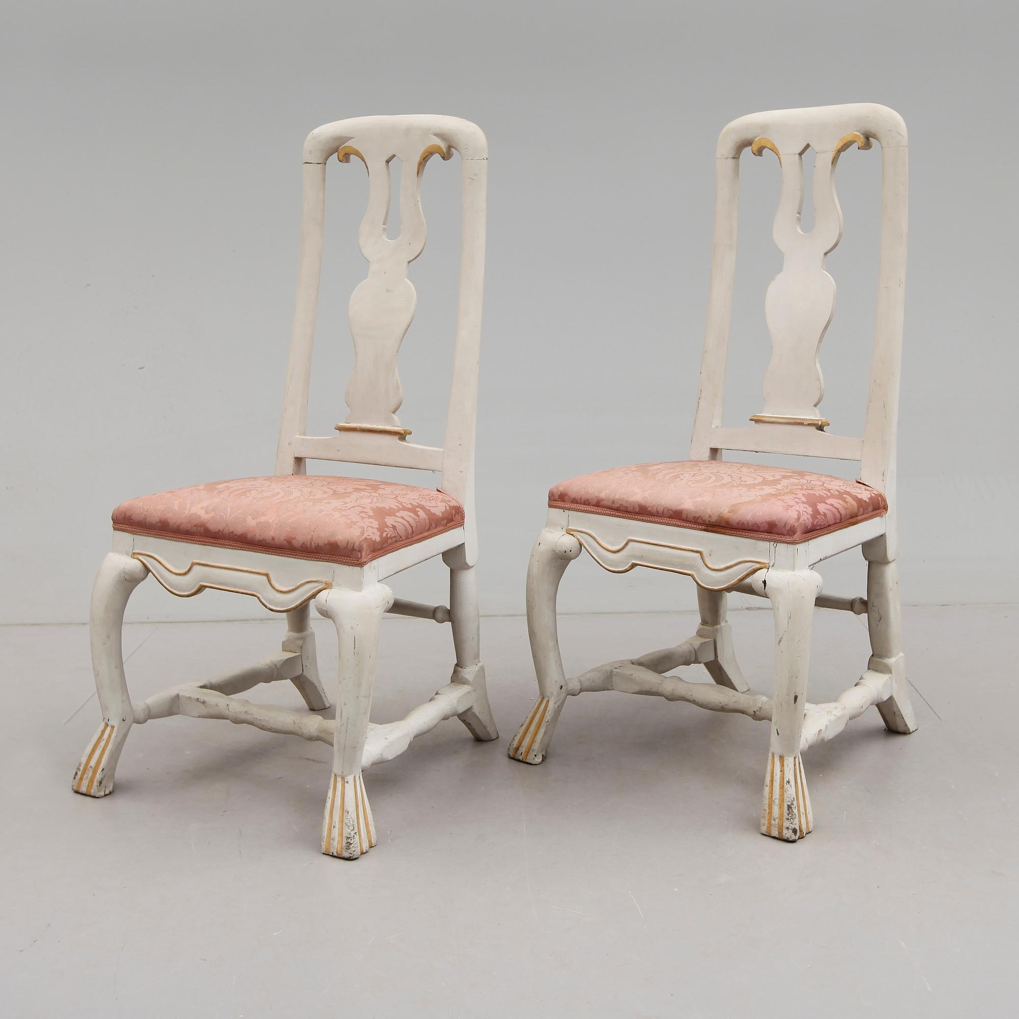 STOLAR, 1 par, barock, 1700-tal.