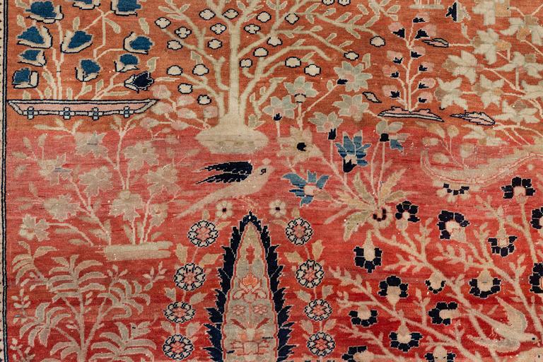 A rug, antique, Kashan, so-called Motachem, ca 266 x 248 cm.