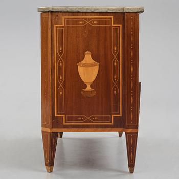 A Gustavian marquetry and ormolu-mounted commode attributed to N. P. Stenström (master 1781-1790), late 18th century.