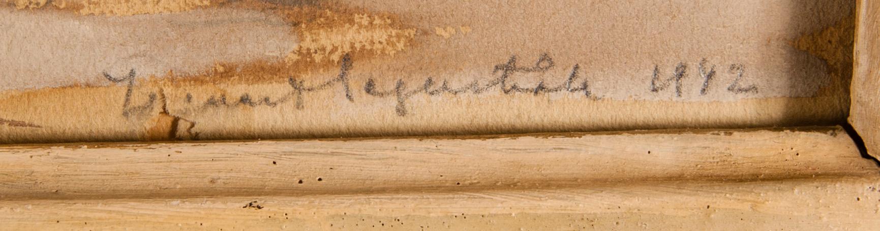 LENNART SEGERSTRÅLE, blandteknik på papper, signerad och daterad 1942.
