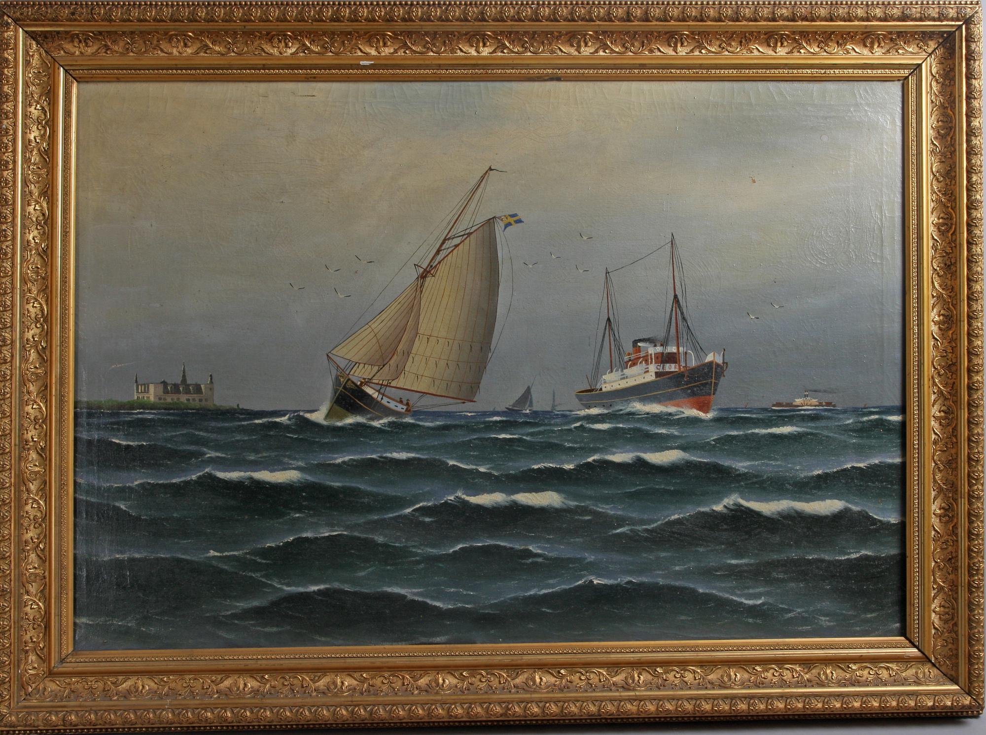 OKÄND KONSTNÄR, troligen Danmark, olja på duk, osign.