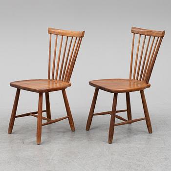 Six chairs by Carl Malmsten, limited edition, for Stolab, 2012.