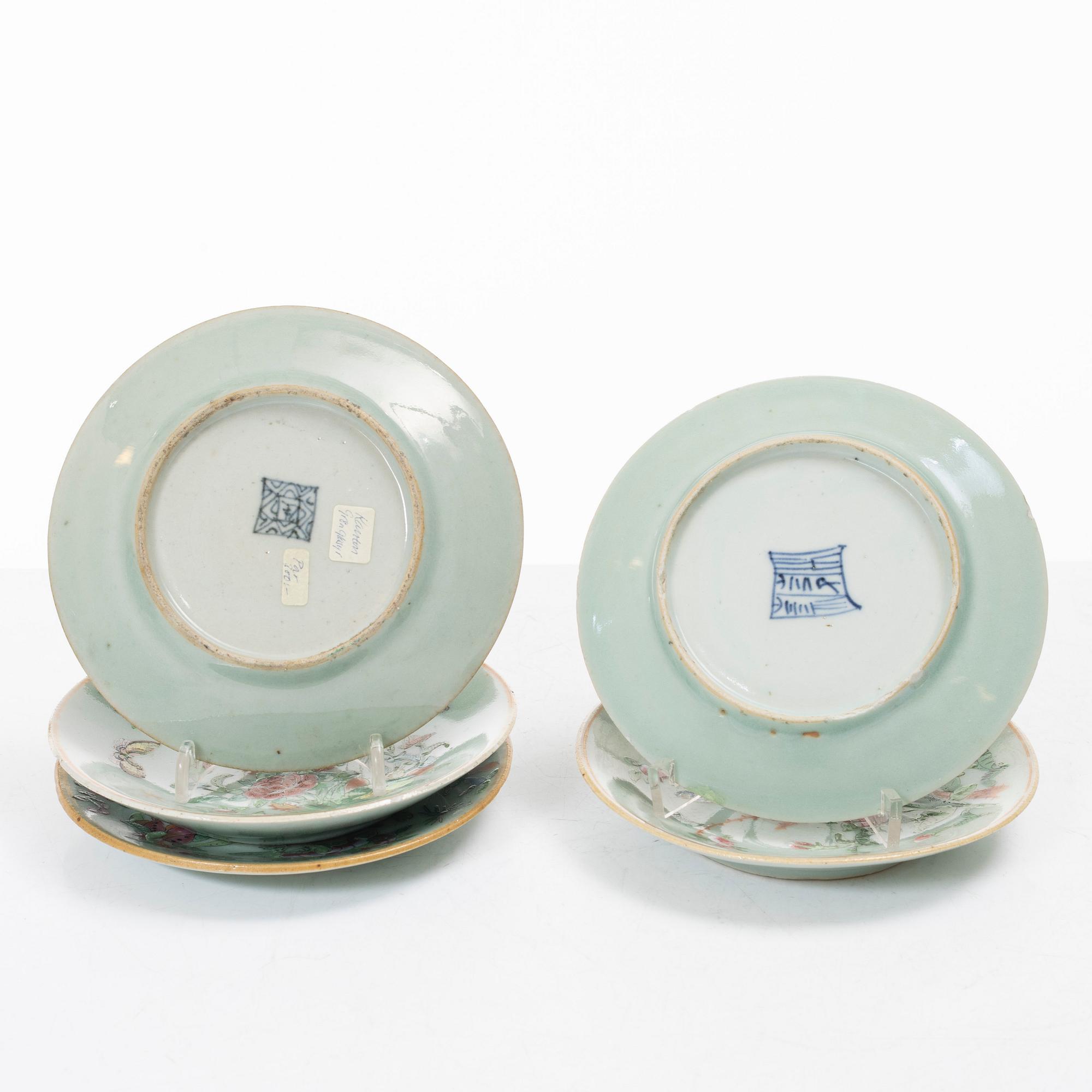 A set of 25 Canton famille rose dishes, 19th century.