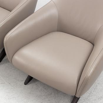 Vincent Van Duysen, a pair of 'Marlon' armchairs, Poliform, Italy.