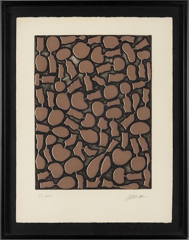 Arman, etching and aquatint from the portfolio "Bonjour Max Ernst".