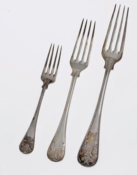 BESTICK, 68 st, silver, 1912-33. Tot vikt ca 2398 gr.