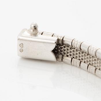 Bracelet in three colours, sterling silver.