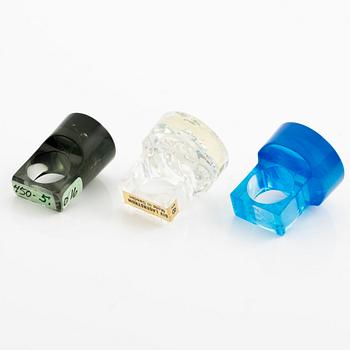 Siv Lagerström, three rings, acrylic plastic, 1970s.