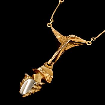 COLLIER, 18k guld, Björn Weckström, Lapponia, Finland, 1976. Vikt 9 g.