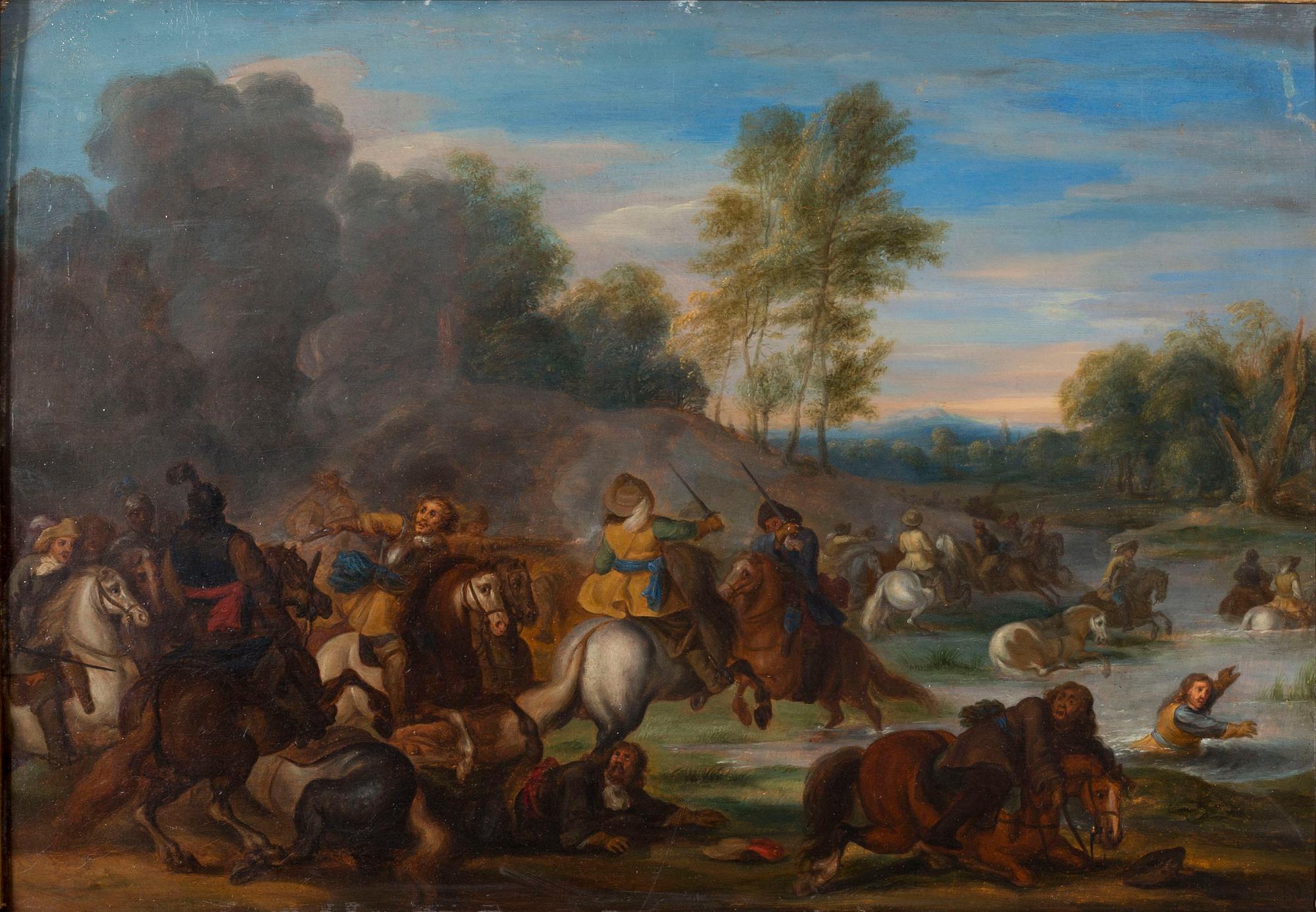 LAMBERT DE HONDT, attributed painting.