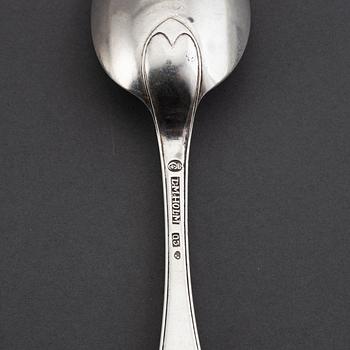 Lars Magnus Holm, matskedar 6 st, silver, Kristianstad 1822.