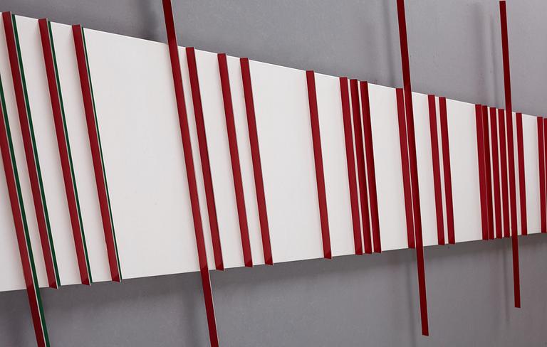 LARS-ERIK FALK, wall relief, wood and painted aluminum, signed Lars-Erik Falk and dated 1983.