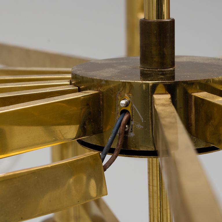 A brass ceiling light, Ott international, Germany, second half of the 20th century.