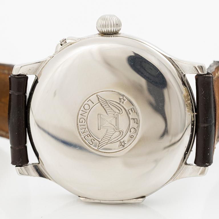 Longines, Hour Angle Watch, designed by Charles Lindbergh, wristwatch, 38 mm.