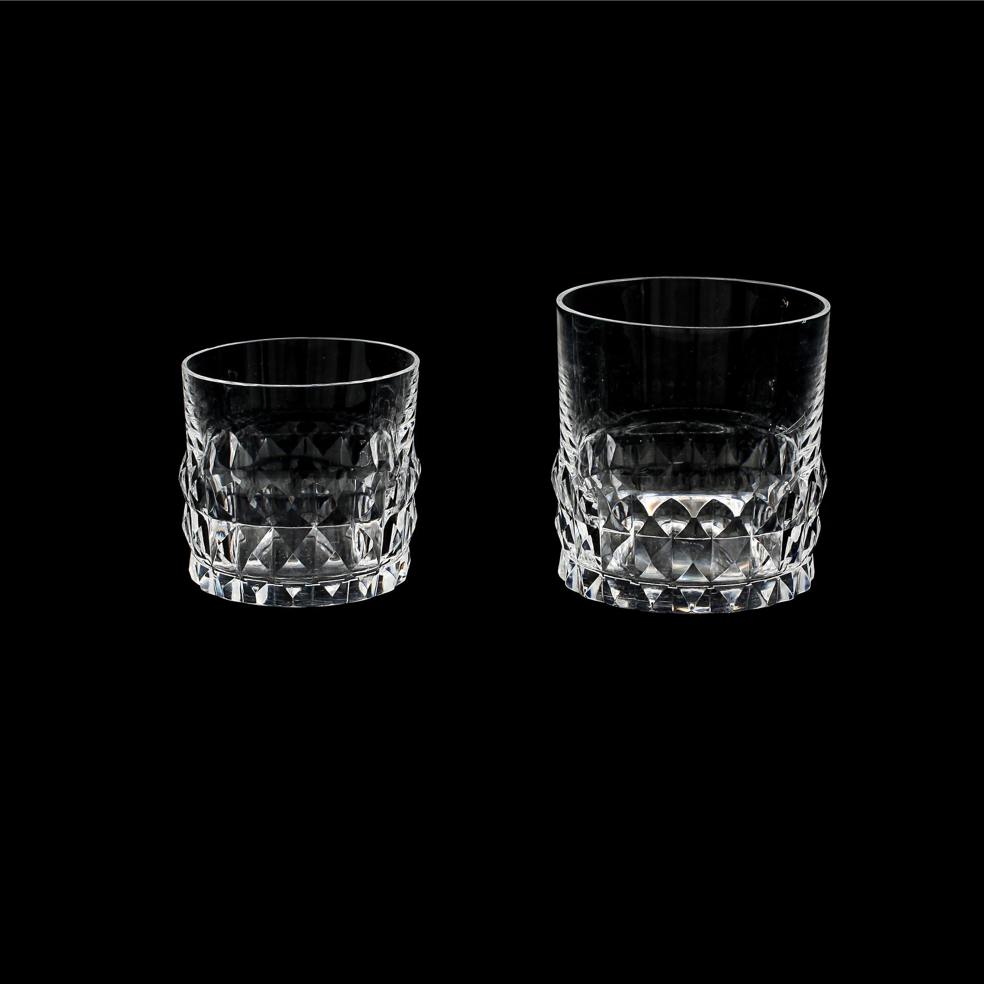 GLAS, 6+6 st, "Silvia", Ingeborg Lundin, Orrefors, 1900-talets andra hälft.