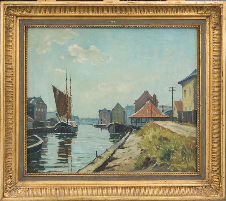 EINAR GROSS, olja på duk, signerad.