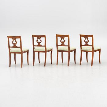 Stolar, 4 st, empire, 1800-talets första hälft.