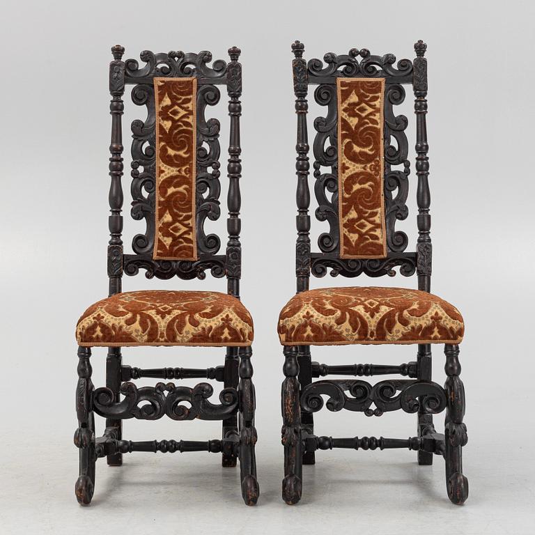 Stolar, ett par, Barock, 1700-tal.