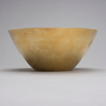 ARNE JACOBSEN, MÄSSINGSSKÅL. Märkt: Stelton Brassware Denmark. 1960-tal.