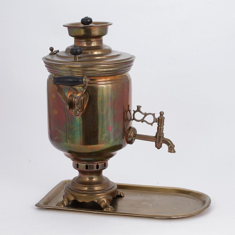 SAMOVAR, mässing, Ryssland, 1800-talets slut.