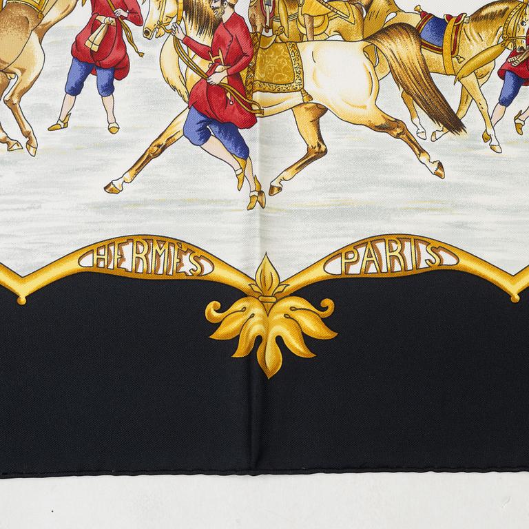 Hermès, scarf, "The Horses of the Mughal Emperors".