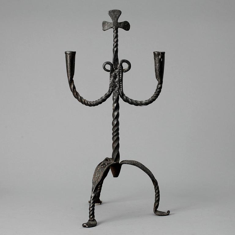 LJUSSTAKE, järnsmide, 1700/1800-tal.