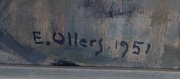 Edvin Ollers, Coastal Landscape with Sailing Boats.