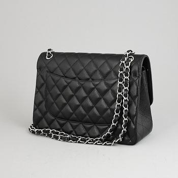 Chanel, a black caviar 'Jumbo Double Flap Bag', 2018.