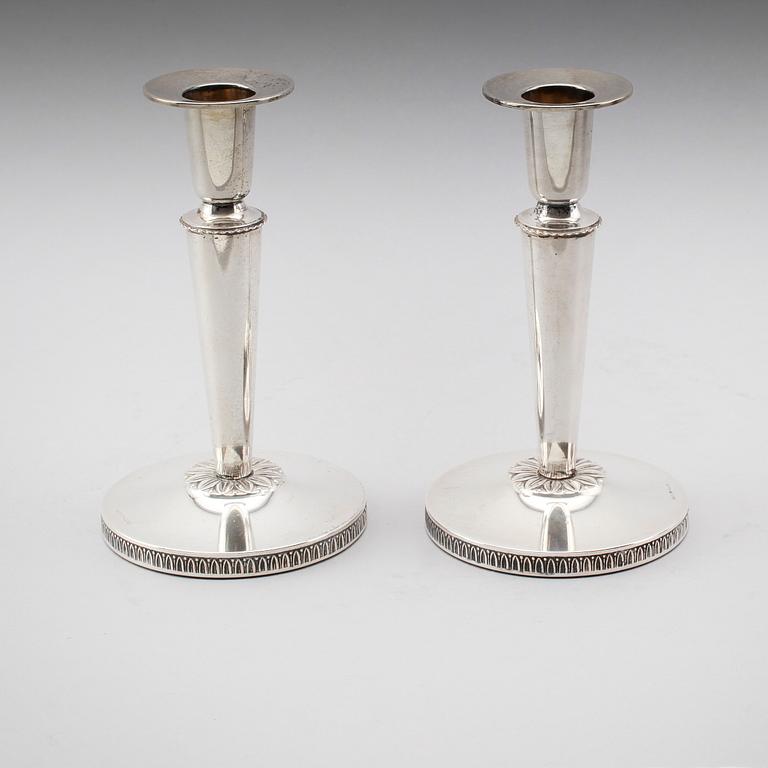 LJUSSTAKAR, 1 par, silver, Ceson, Göteborg 1995.
