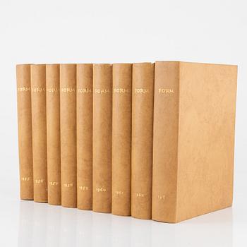 Svenska Slöjdföreningens Tidskrift, 9 volumes, 1955-1963.