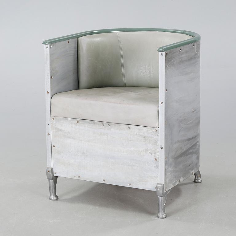 MATS THESELIUS, "Aluminiumfåtöljen", Källemo, modellen formgiven 1990.