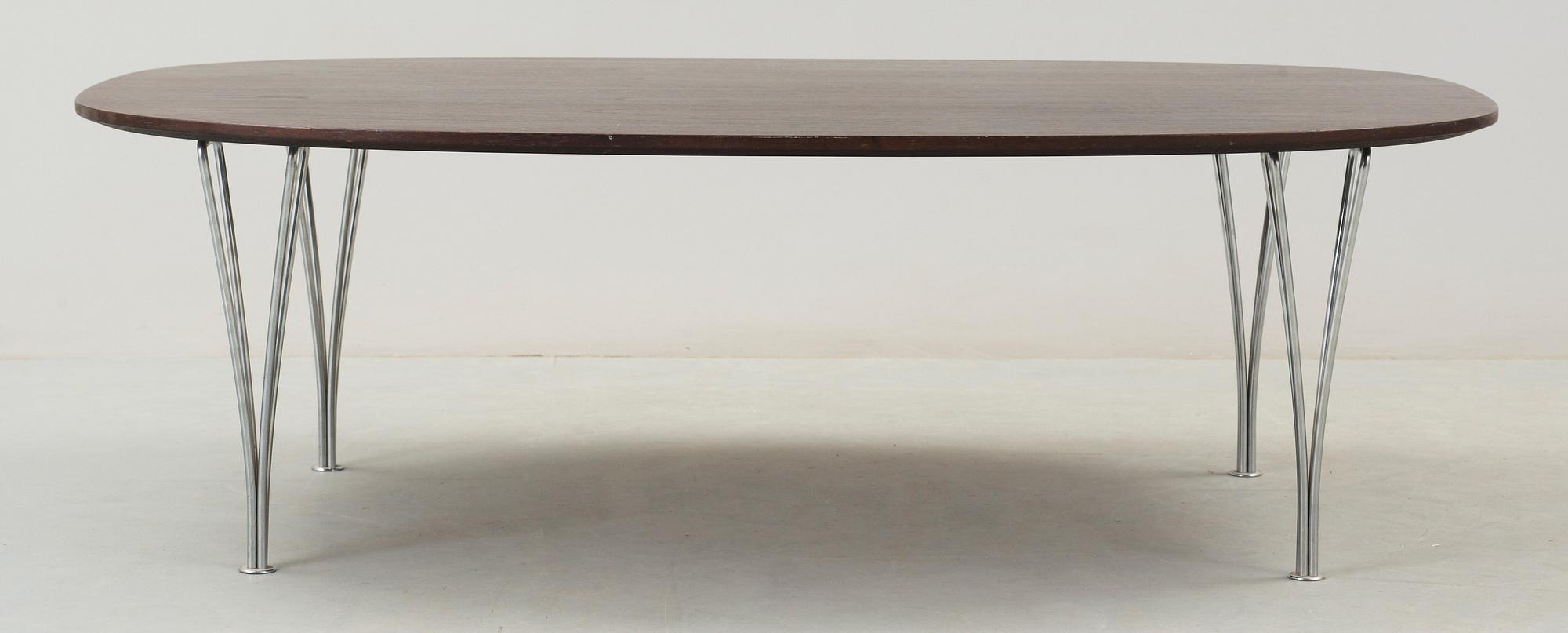 SOFFBORD, "Superellips" Design Bruno Mathsson och Piet Hein för Fritz Hansen. 1900-talets andra hälft.