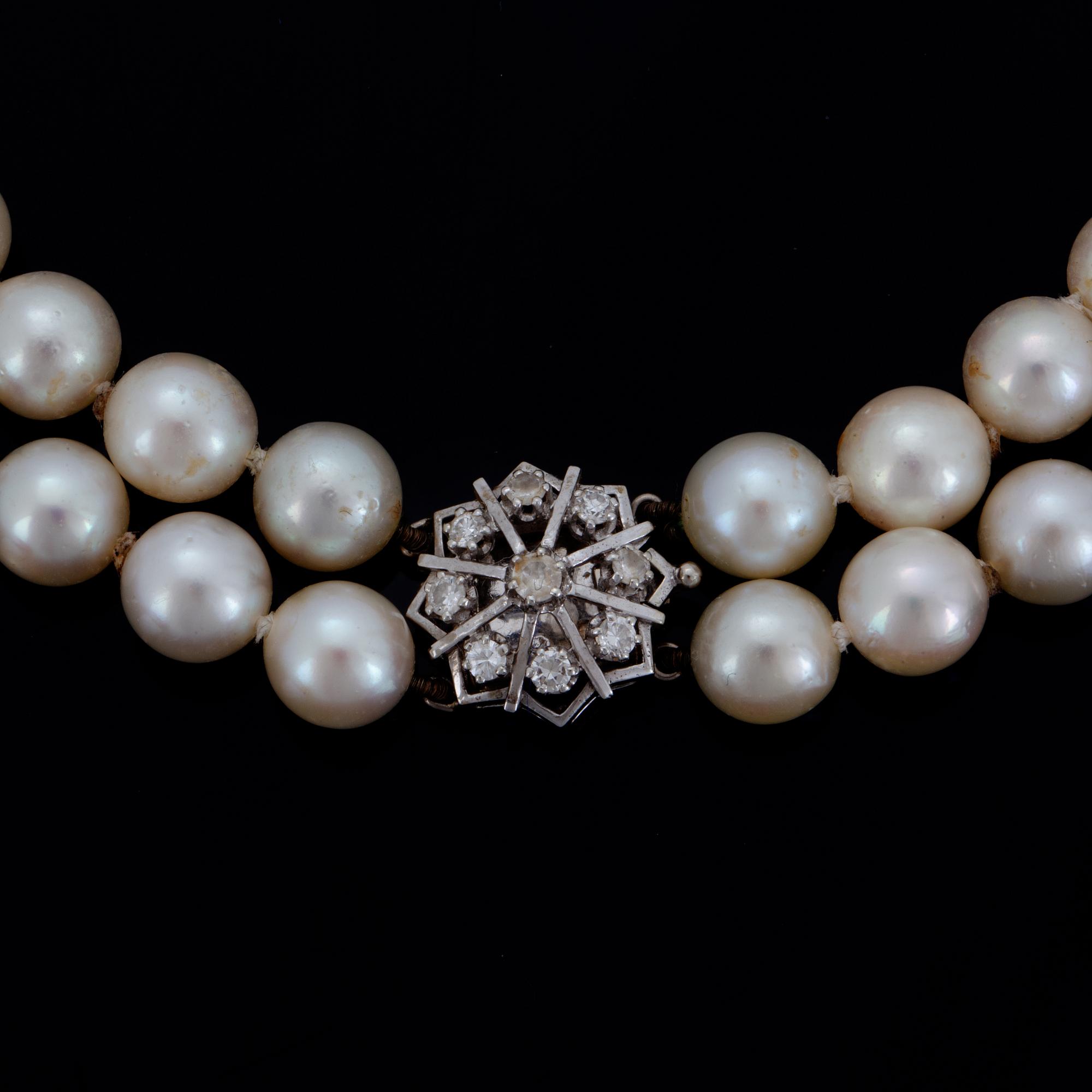 TVÅRADIG PÄRLCOLLIER, , med odlade pärlor.