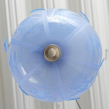 Edward Hald, a Swedish Grace ceiling lamp, Orrefors, 1920s.