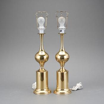 BORDSLAMPOR, ett par, 1900-talets andra hälft.