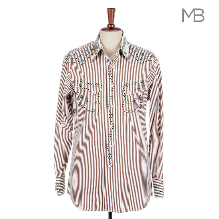 PAUL SMITH, men´s cotton shirt with embellishment.