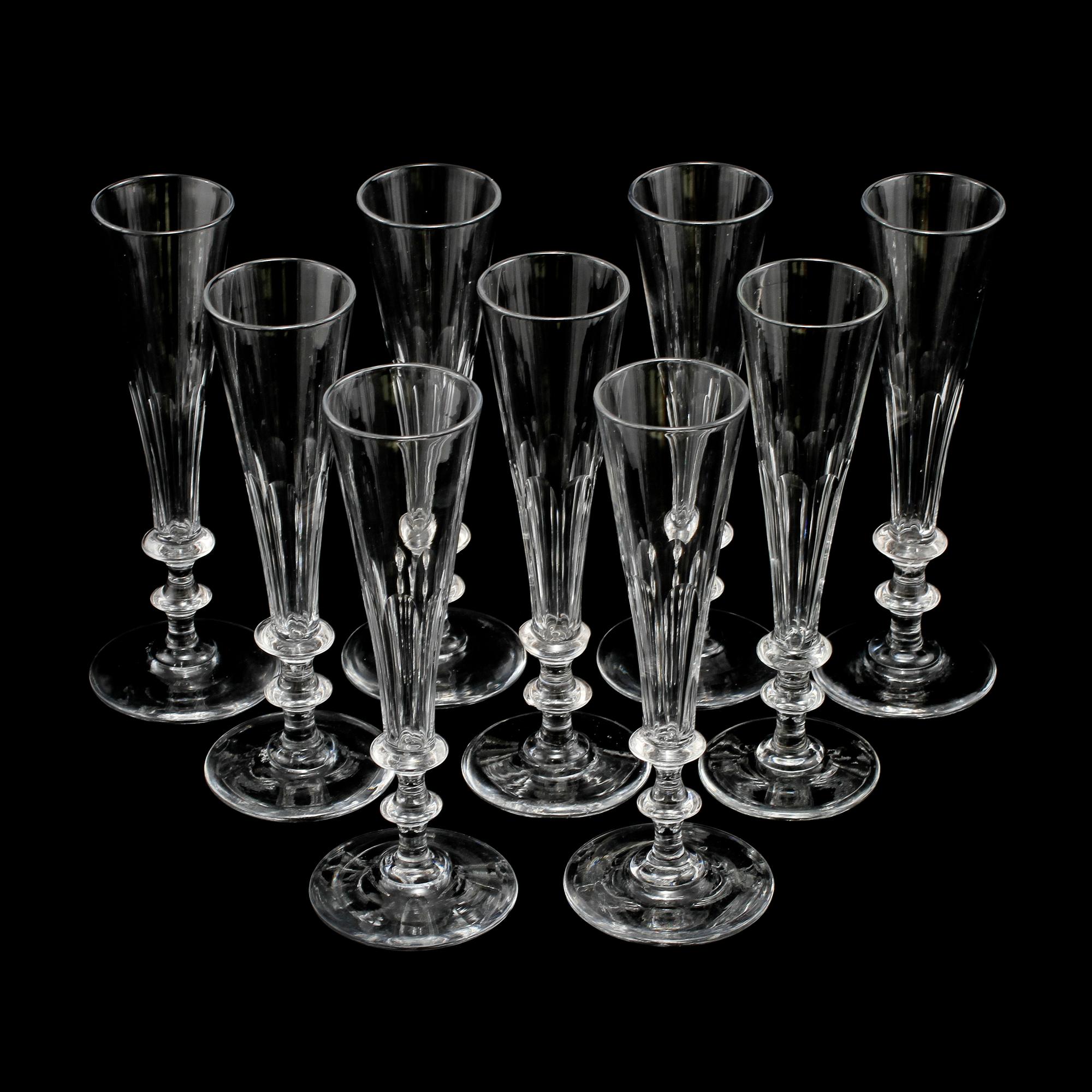 CHAMPAGNEGLAS, 9 st, 1900-talets mitt.