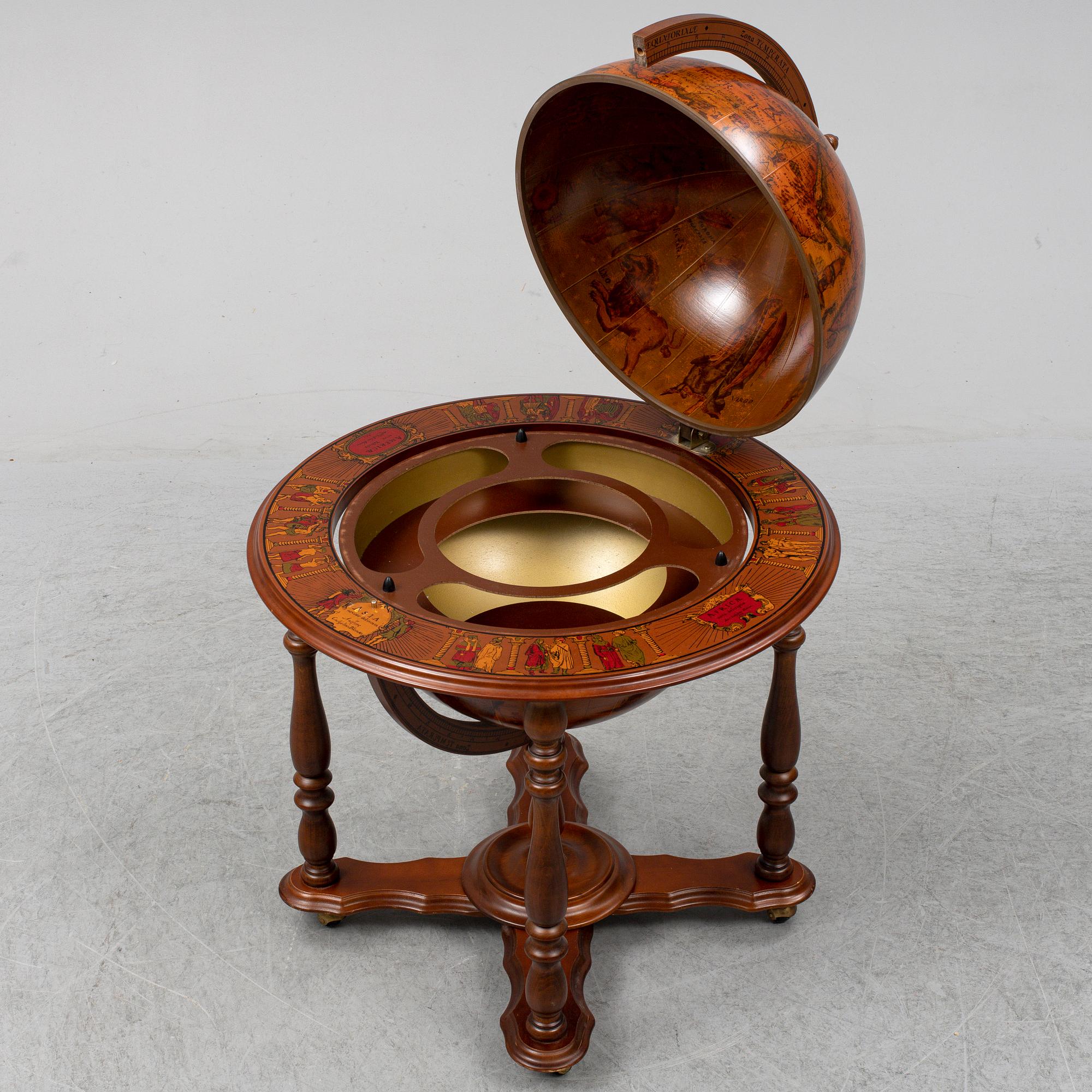 A bar globe, second half of the 20th century.