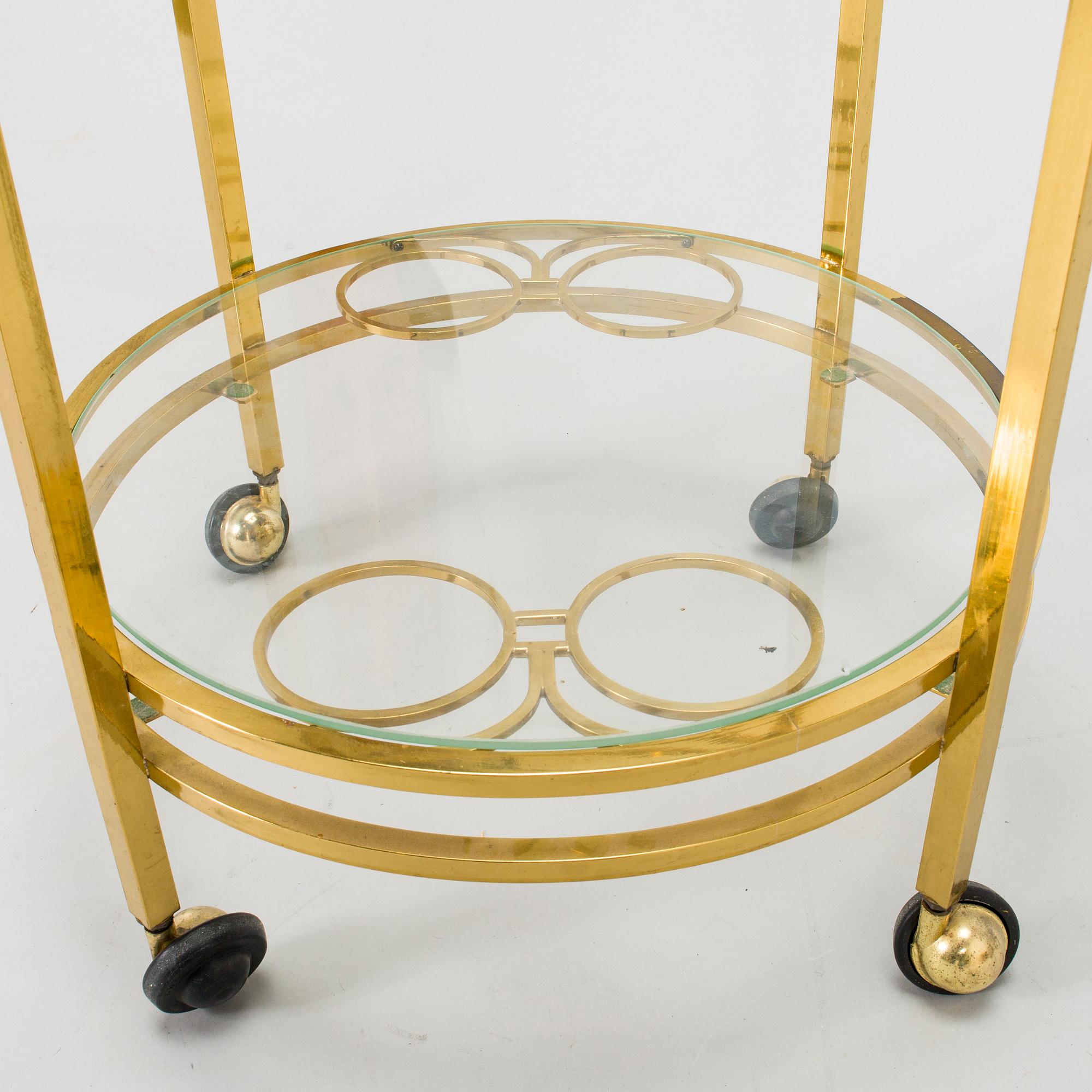 A mid 20th century serving trolley.
