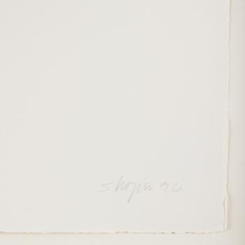 Joel Shapiro, pochoir i färg, 1990. Signerad och numrerad 20/36.