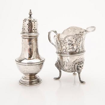 Parti silver, 5 delar, England, London, 1900-tal.