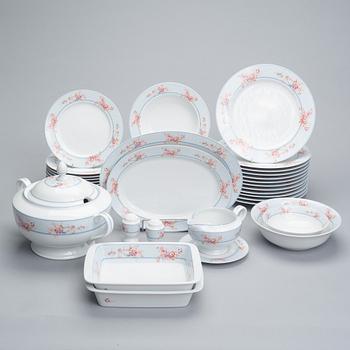 ASTIASTO, 46 osaa, posliinia, "Josephine", Laura Ashley, Apilanlehti.