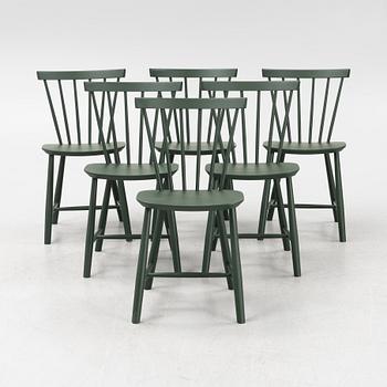 Poul M. Volther, A set of six J 46 chairs, FDB möbler.