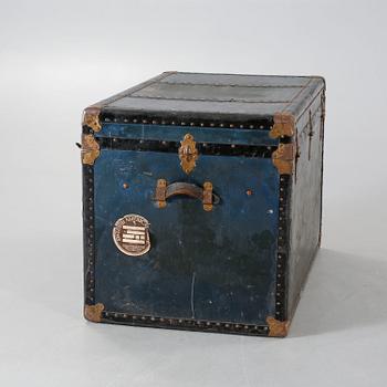 A trunk from A&S Unbreakable Trunks, New York, made in early 20th century.