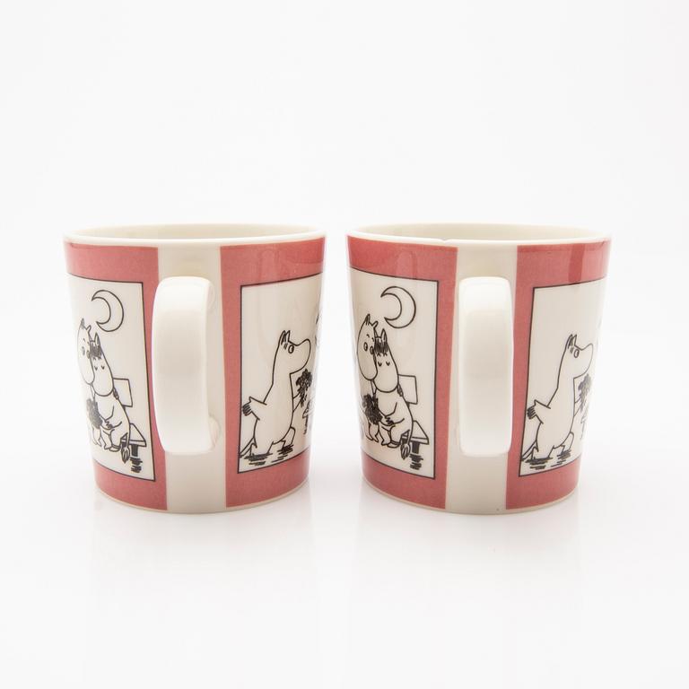 Moomin mugs, a pair, porcelain, Arabia, Finland 1990-1993.