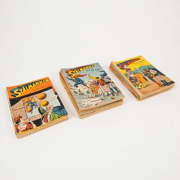 A set of "Stålmannen" comic books complete years 1950-1953.